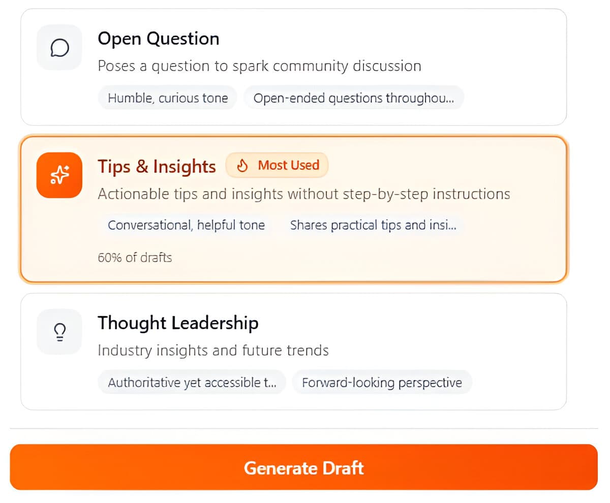 Choose from Proven Post Styles